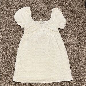 URBAN Romantics Cream Eyelet Puff Sleeve Top